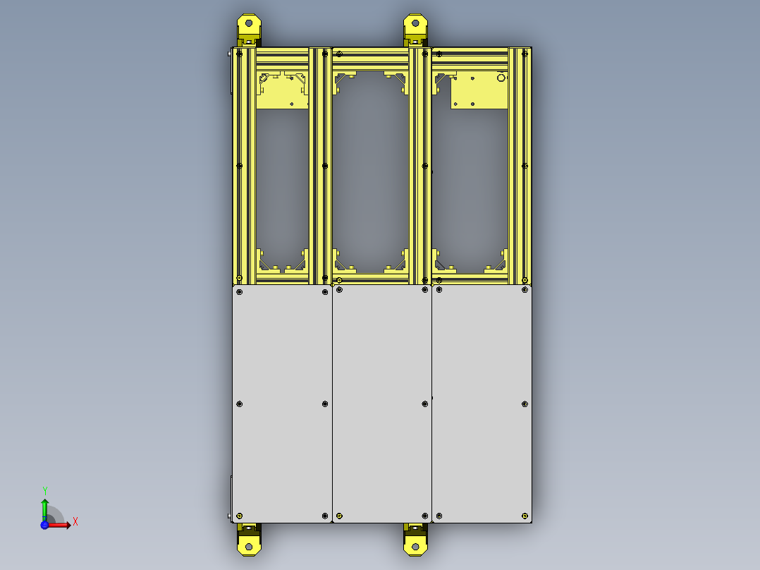 铝框踏台俯视图