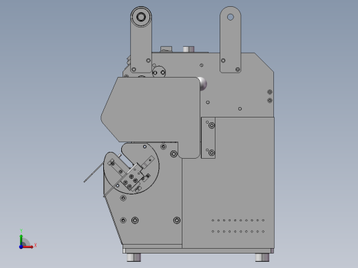 卷胶布机 SolidWorks打开机械设备3D图纸单个sldprt文件无零件前视缩略图