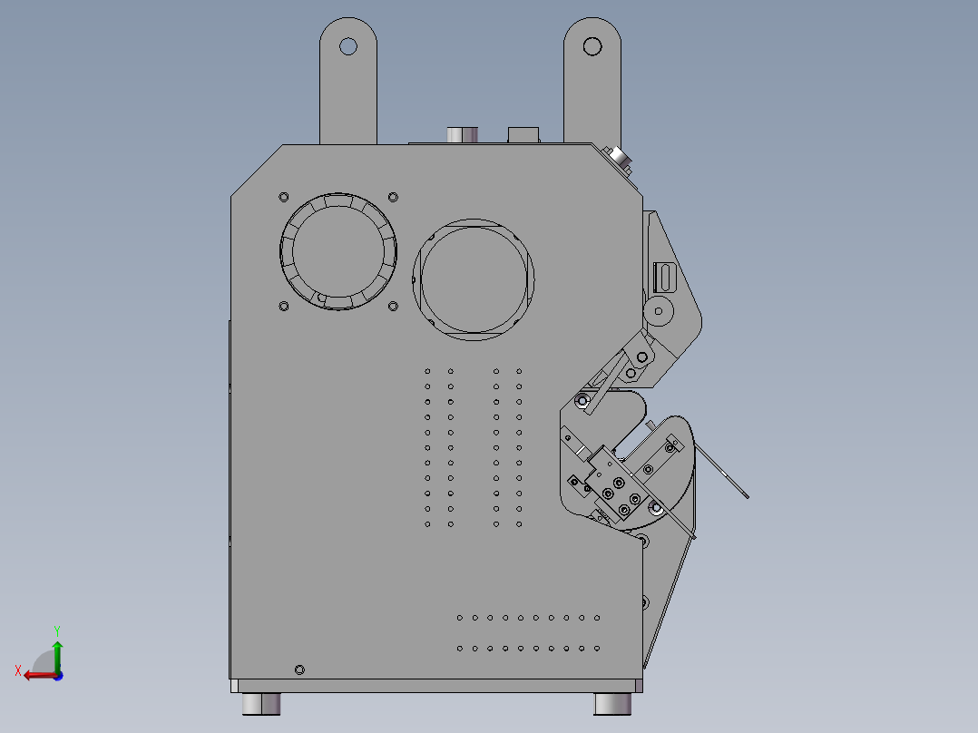 卷胶布机 SolidWorks打开机械设备3D图纸单个sldprt文件无零件后视图