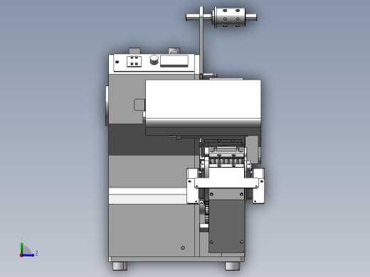 卷胶布机 SolidWorks打开机械设备3D图纸单个sldprt文件无零件左视缩略图