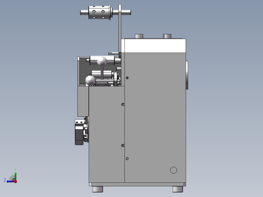 卷胶布机 SolidWorks打开机械设备3D图纸单个sldprt文件无零件右视缩略图