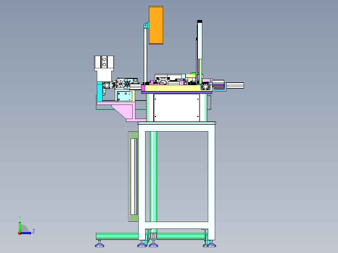 插片机装配体左视图