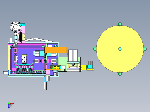 插片机装配体俯视缩略图