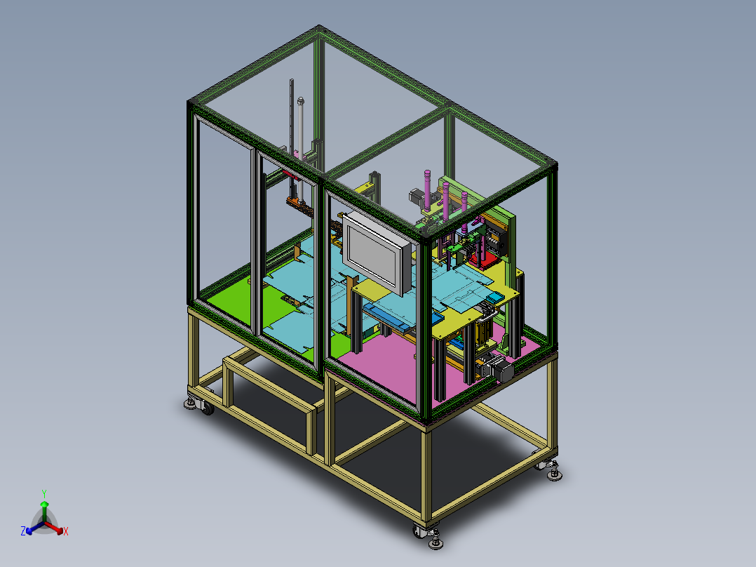 2022.09月-纸盒自动折叠机sw18可编辑正等轴测图