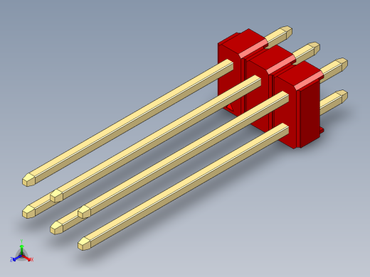 彩色公头100mil（2.54mm）系列-DS1021_red_2x03p_100mil_Type19_rev1.0