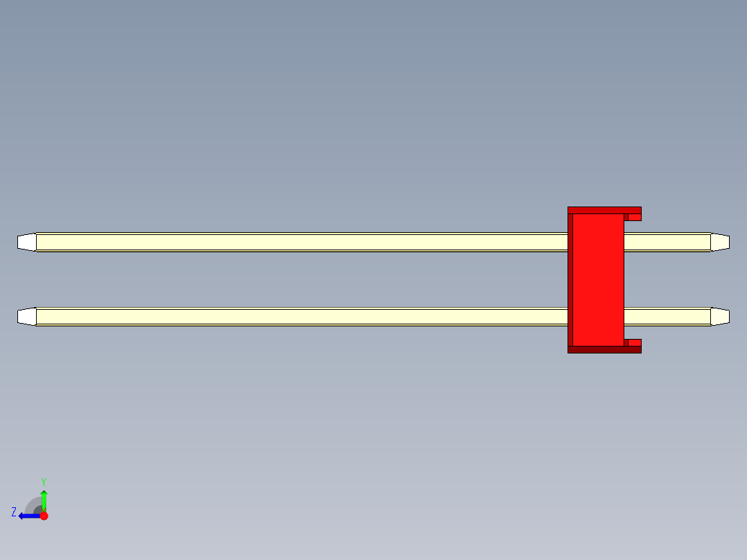 彩色公头100mil（2.54mm）系列-DS1021_red_2x03p_100mil_Type19_rev1.0右视图