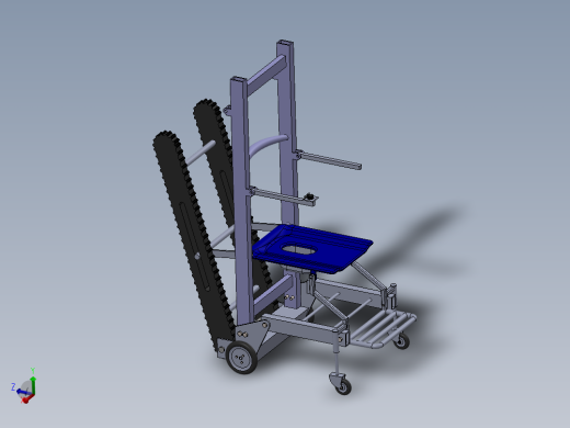 Stair Climbing Wheel Chair爬楼梯轮椅3D图纸 Solidworks设计
