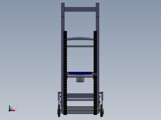 Stair Climbing Wheel Chair爬楼梯轮椅3D图纸 Solidworks设计前视缩略图