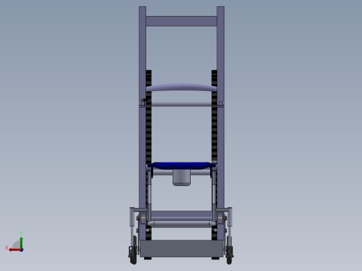 Stair Climbing Wheel Chair爬楼梯轮椅3D图纸 Solidworks设计后视缩略图