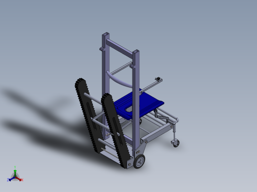 Stair Climbing Wheel Chair爬楼梯轮椅3D图纸 Solidworks设计正等轴测缩略图