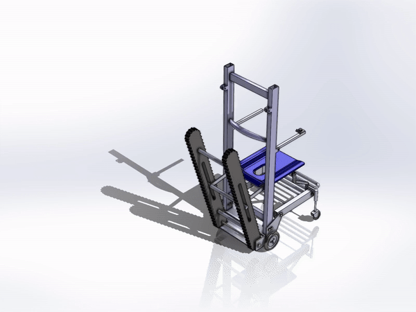 Stair Climbing Wheel Chair爬楼梯轮椅3D图纸 Solidworks设计
