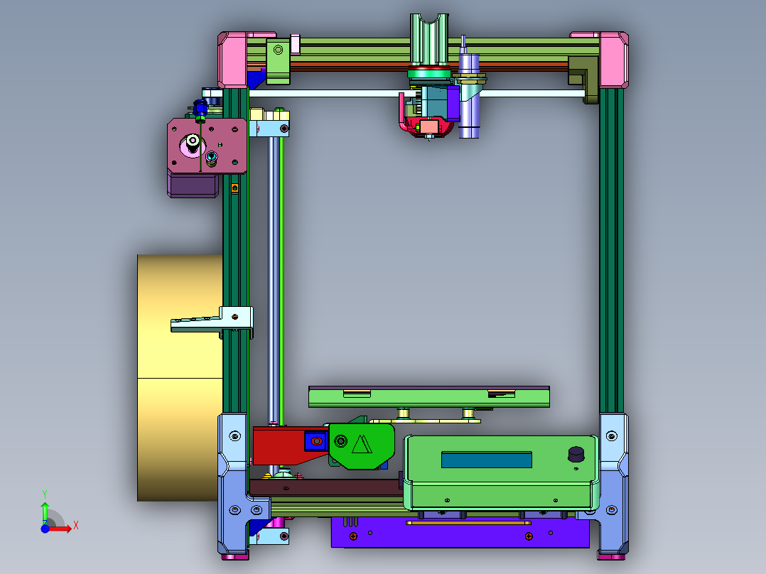 迷你三维立体玩具3d打印机前视图