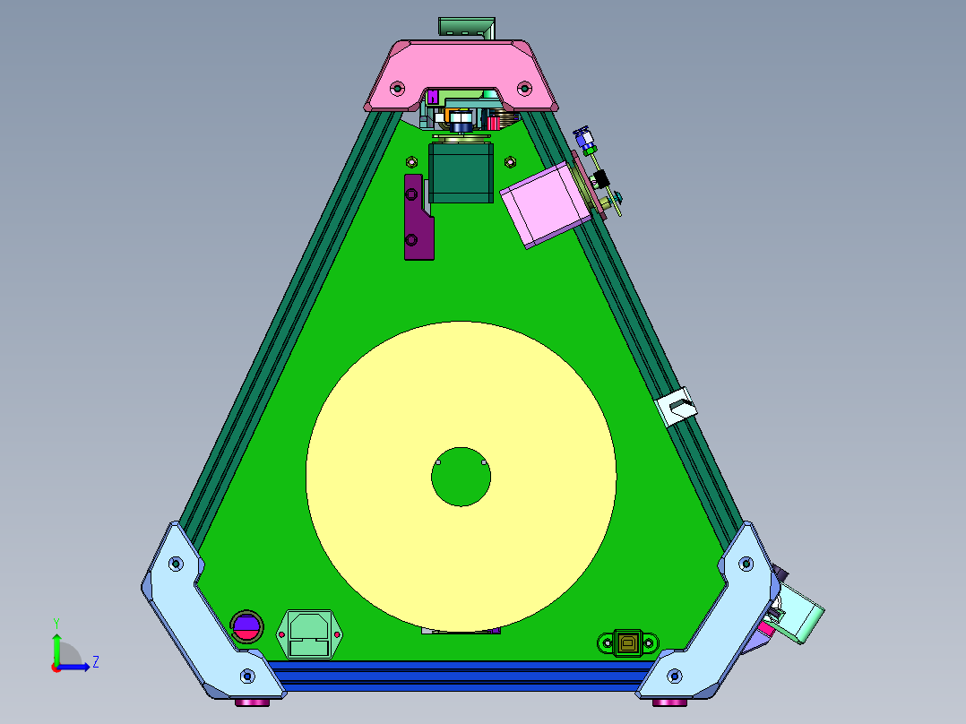 迷你三维立体玩具3d打印机左视图