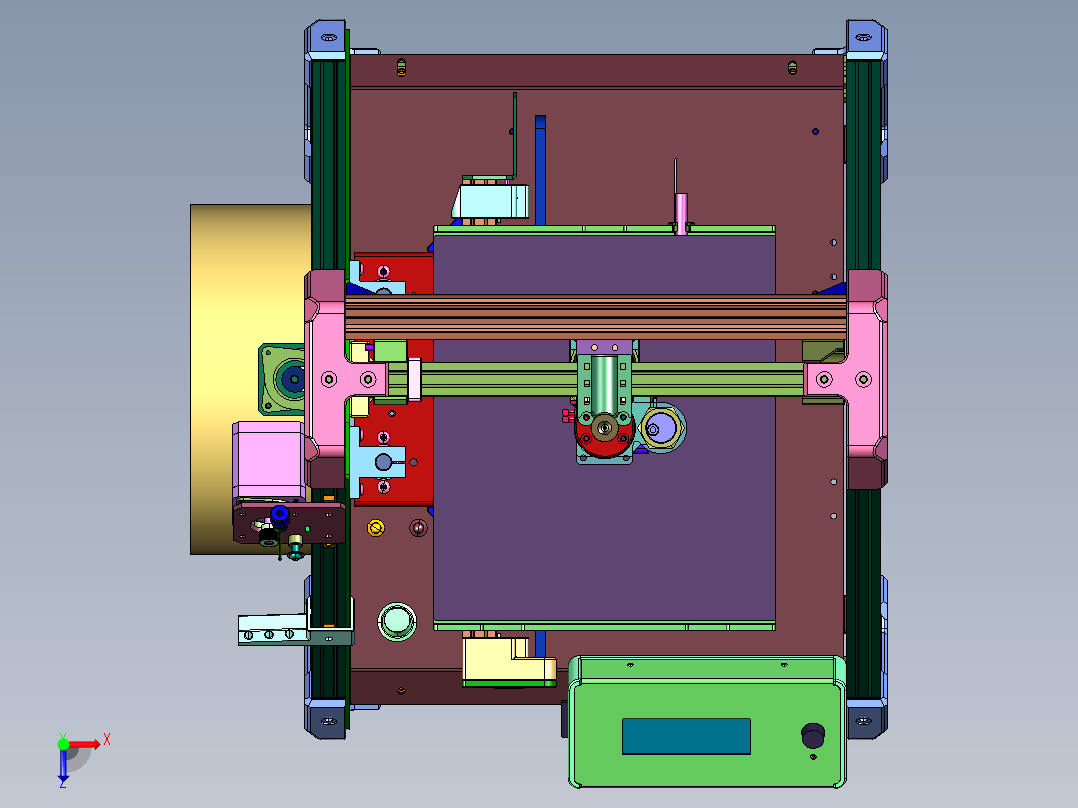 迷你三维立体玩具3d打印机俯视图