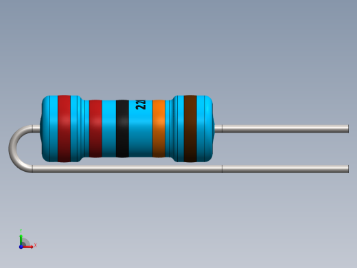 电容器 二极管 电阻器-Resistor Vertical 220K Ohm 1W前视缩略图