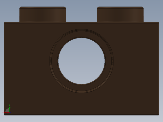 乐高机械组积木（横梁）-4163245 - 3700 Earth Orange Technic Brick 1 x 2 with Hole后视缩略图