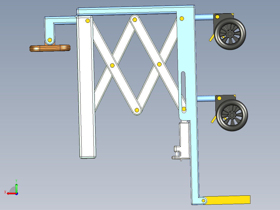 UG多功能小车模型后视图