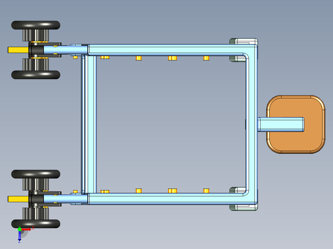 UG多功能小车模型俯视图