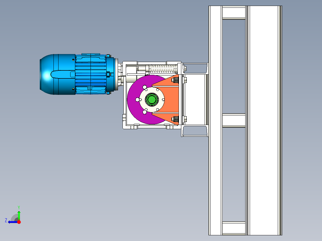 绞车 卷扬机 (6)右视图