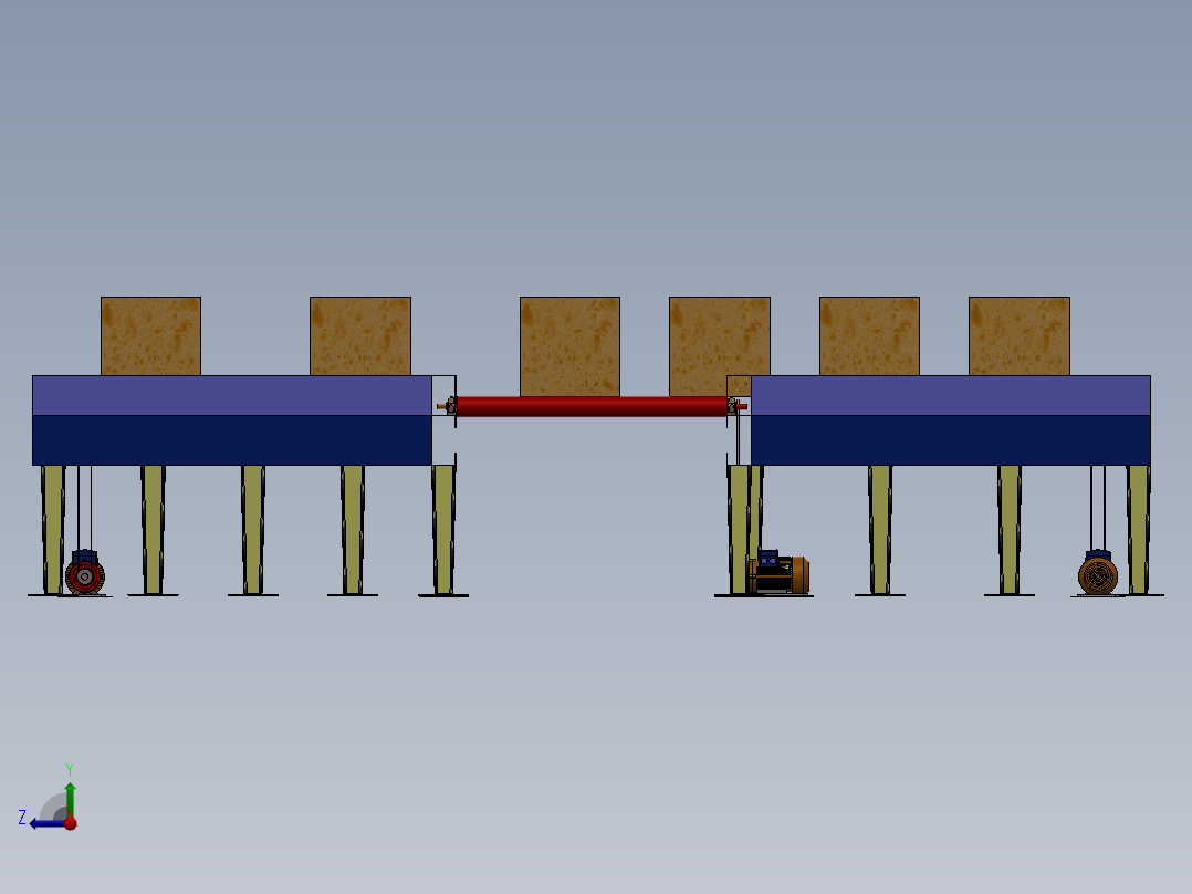 滚筒输送机roller-conveyor-50-sw右视图