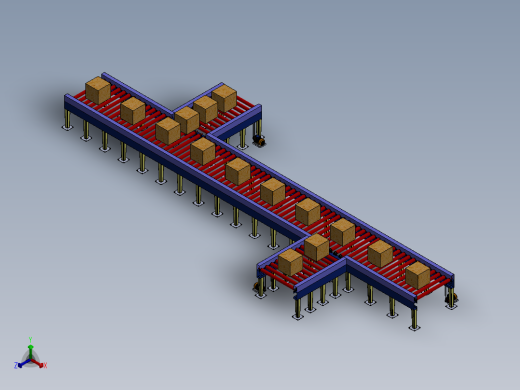 滚筒输送机roller-conveyor-50-sw正等轴测缩略图