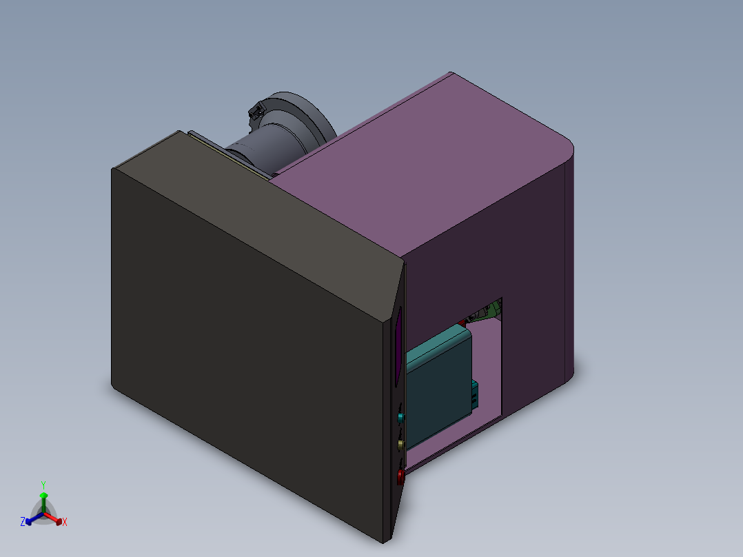 震动盘供料+机械手臂+CCD相机检测设备正等轴测图