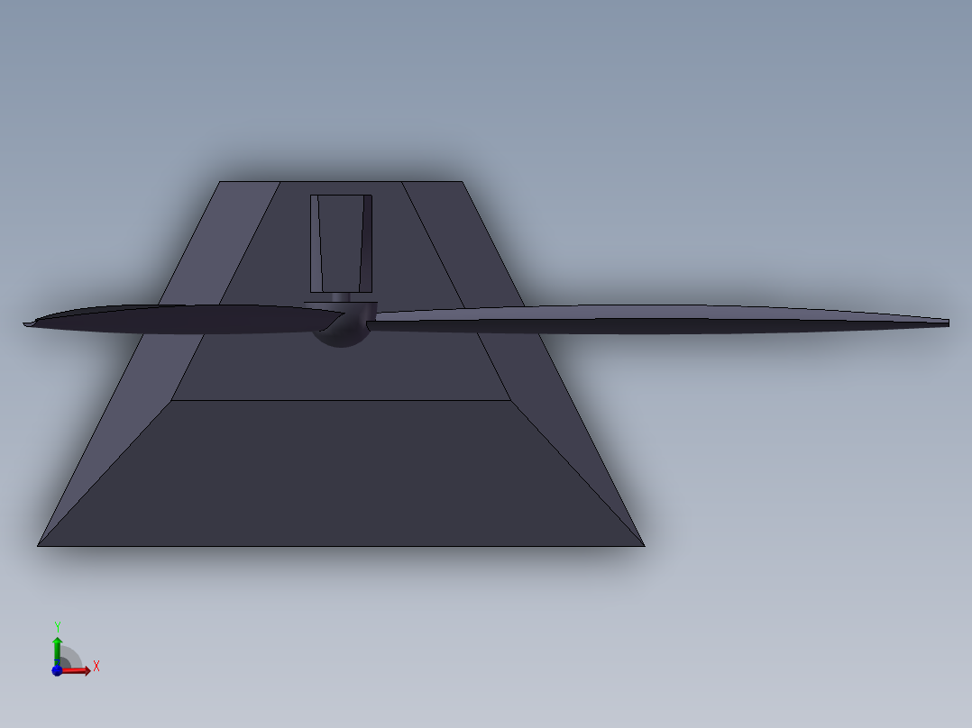 风力发电机模型前视图