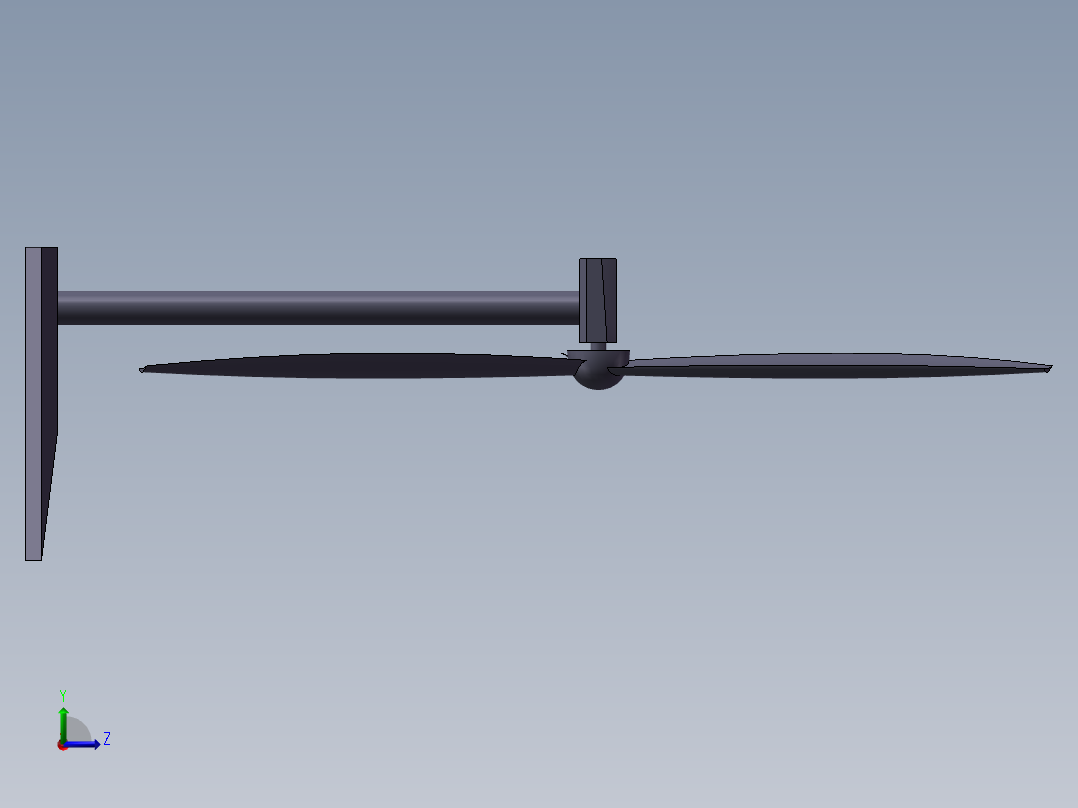 风力发电机模型左视图