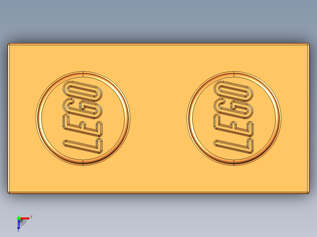 乐高套装 4421基本积木-4121739 - 3004 Bright Orange Brick 1 x 2.STEP俯视图