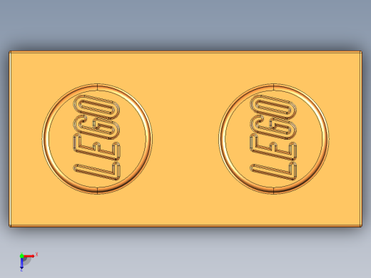 乐高套装 4421基本积木-4121739 - 3004 Bright Orange Brick 1 x 2.STEP俯视缩略图