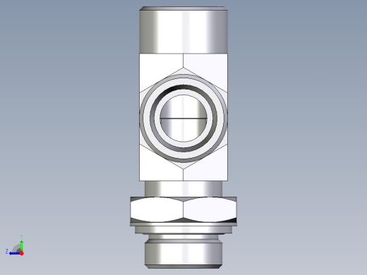 卡套式工业通用硬管接头EO_Adjustable_locknut_run_tee_LEE20SROMDCF右视缩略图