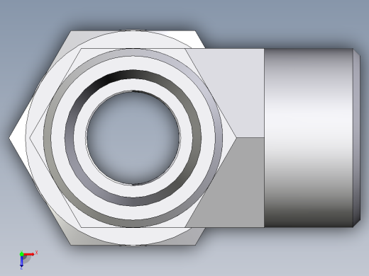 卡套式工业通用硬管接头EO_Adjustable_locknut_run_tee_LEE20SROMDCF俯视缩略图