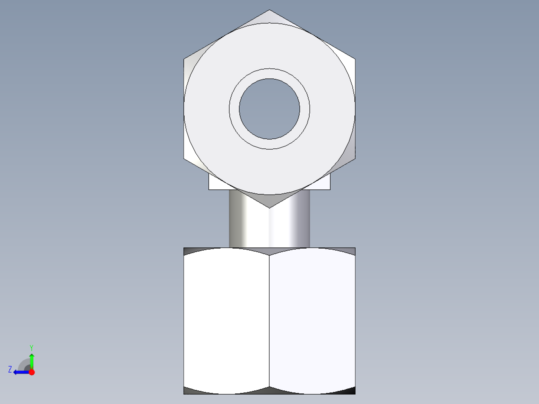 卡套式工业通用硬管接头EO_Standpipe_branch_tee_EVT08L71右视图