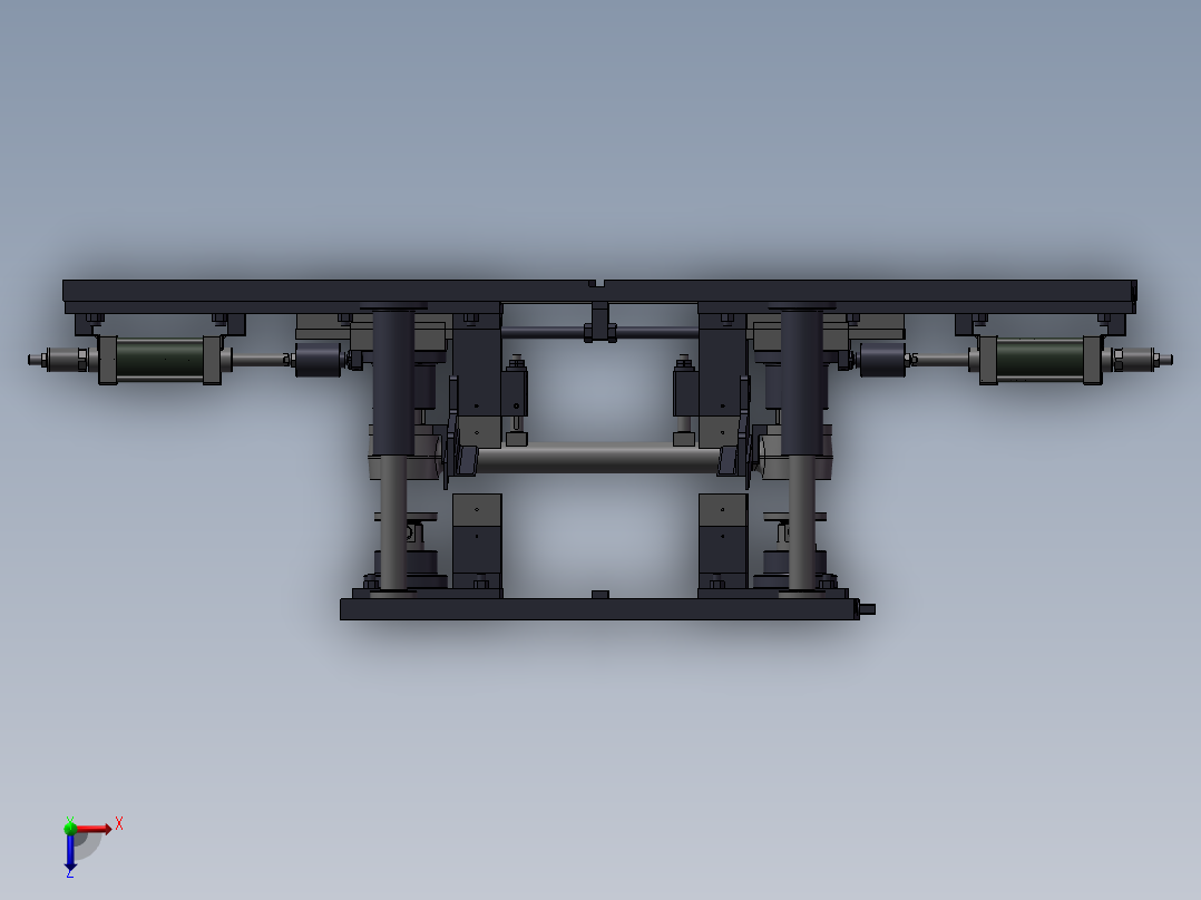 东风天龙推力杆全自动热压装夹具俯视图