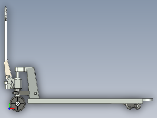 液压叉车三维模型前视缩略图