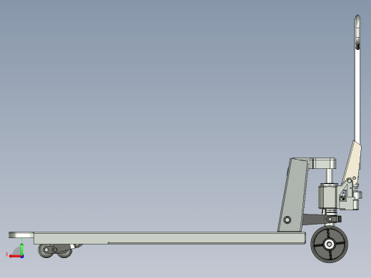 液压叉车三维模型后视缩略图