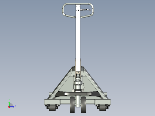 液压叉车三维模型左视缩略图