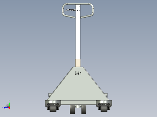 液压叉车三维模型右视缩略图