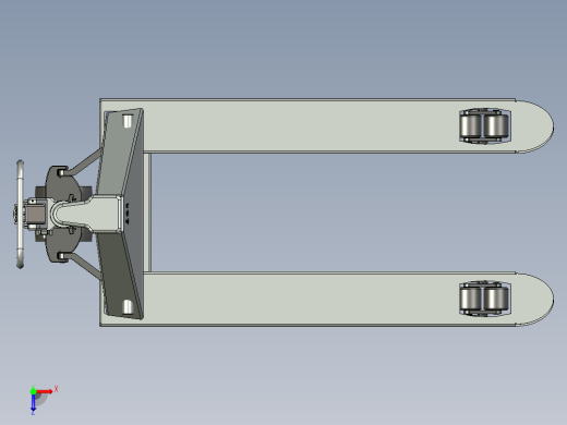 液压叉车三维模型俯视缩略图