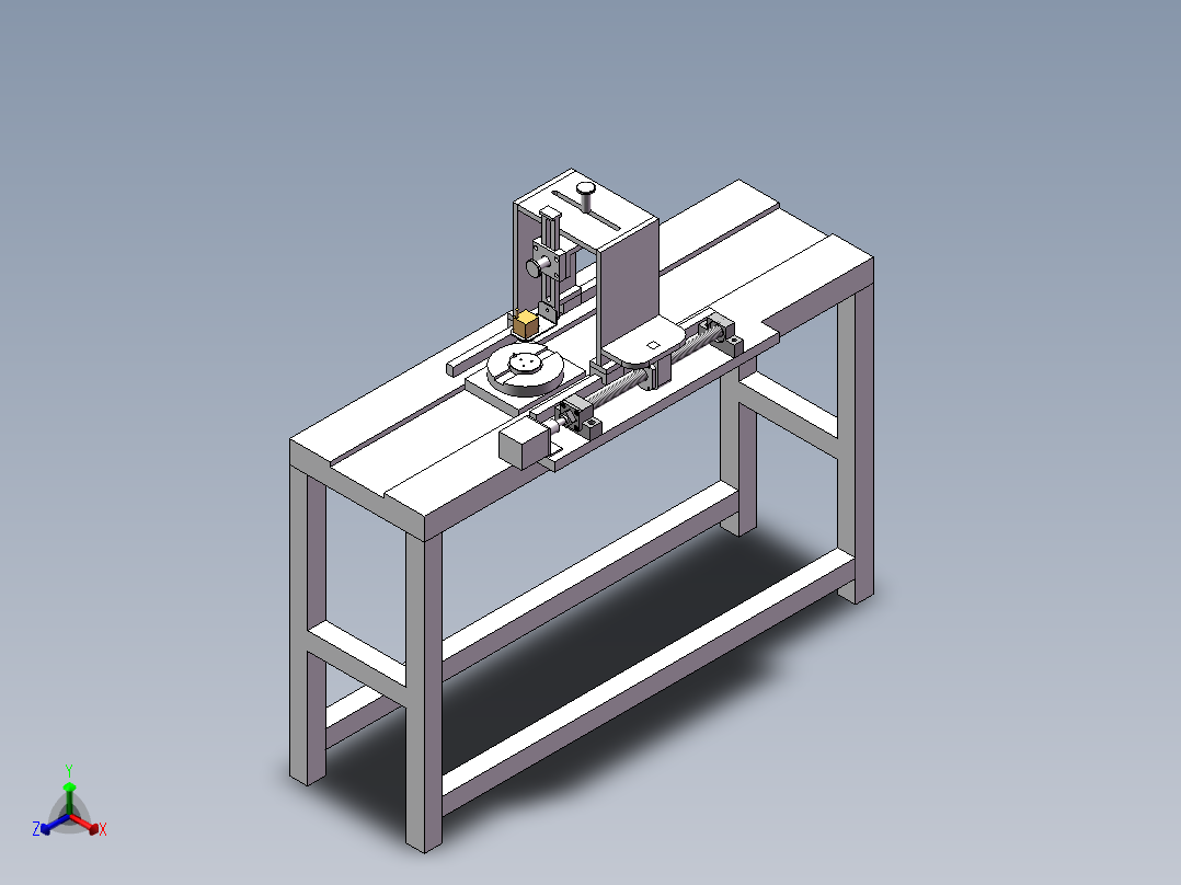 风机壳体柱塞检测机构正等轴测图