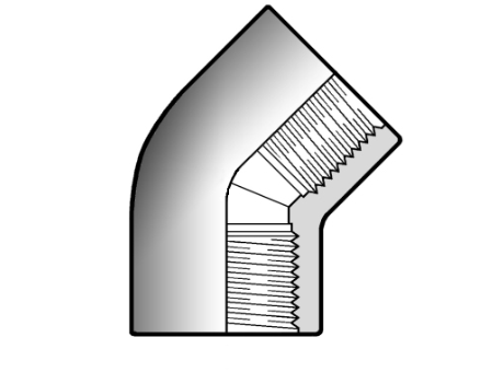 2HFV 45°肘BSP螺纹母端