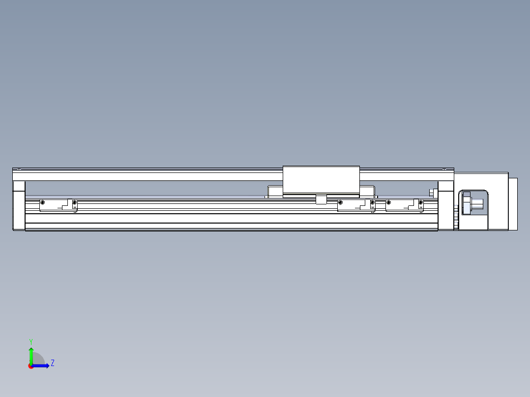 TPA-KNR-130E-2525C-L400A1-M-H40-N3线性模块铝制底座左视图