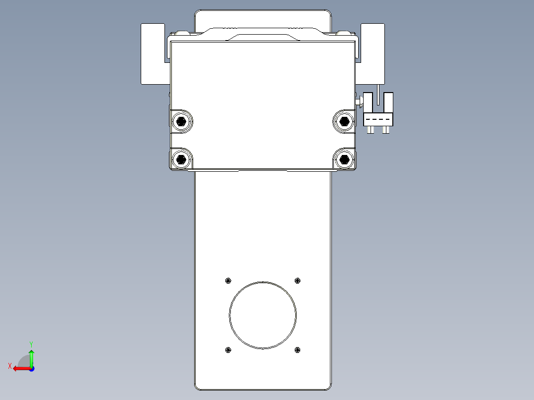 TPA-KNR-86E-1610C-L300A1-MP-P10-N3线性模块铝制底座后视图
