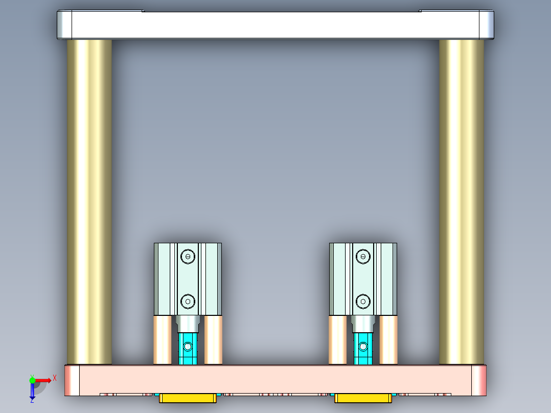 T305-AJ-笔记本CNC工装夹具三维模型CNC1-0516俯视图