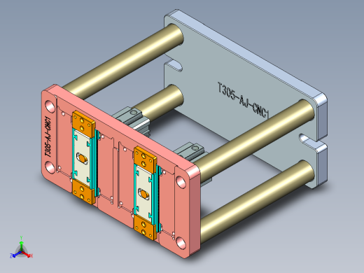 T305-AJ-笔记本CNC工装夹具三维模型CNC1-0516正等轴测缩略图