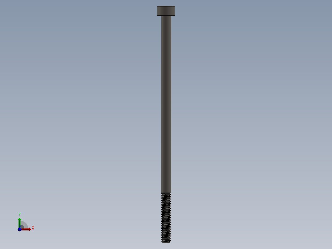 Screw_DIN_912_M4x90_A2.SLDPRT公制内六角螺钉前视图