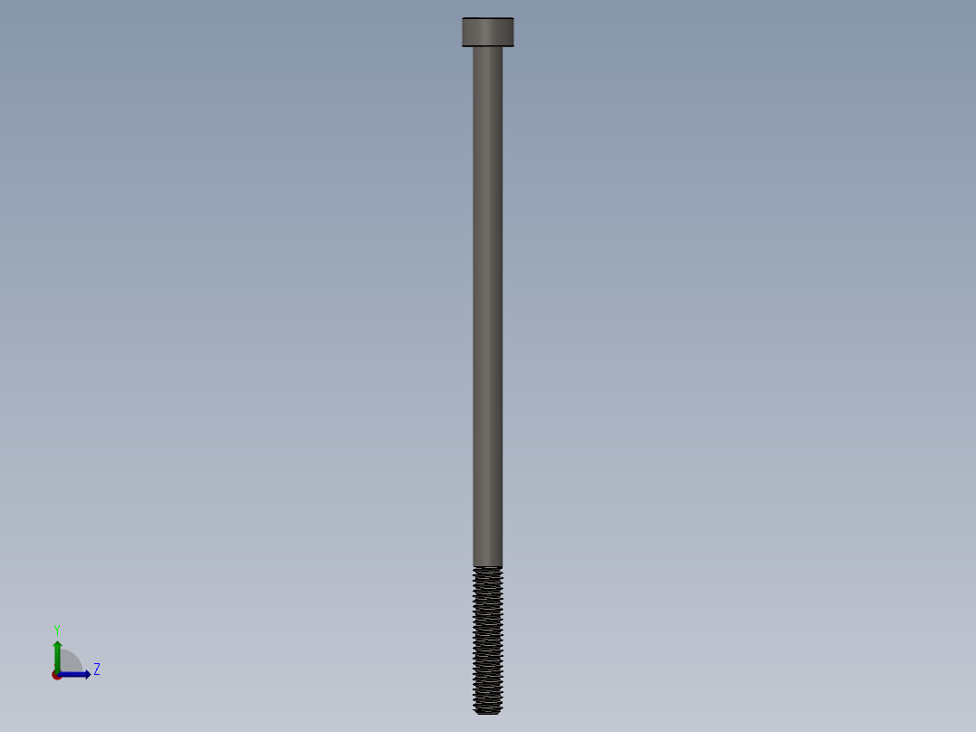 Screw_DIN_912_M4x90_A2.SLDPRT公制内六角螺钉左视图