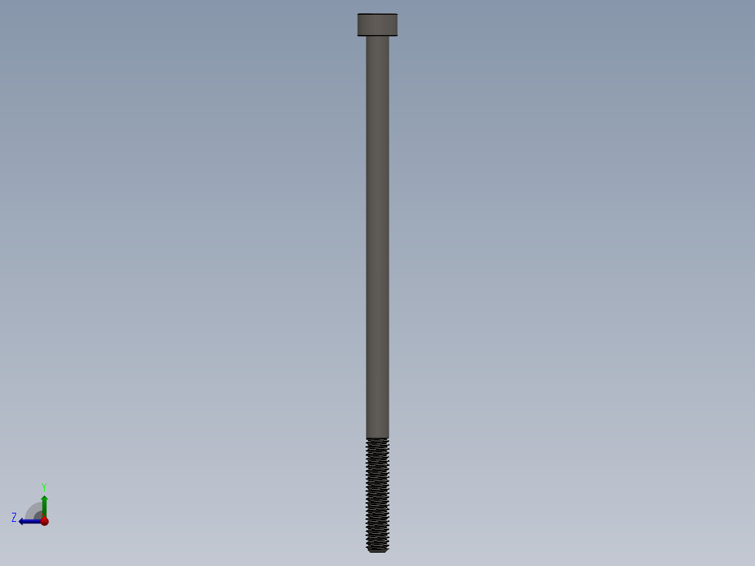 Screw_DIN_912_M4x90_A2.SLDPRT公制内六角螺钉右视图