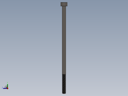 Screw_DIN_912_M4x90_A2.SLDPRT公制内六角螺钉右视缩略图