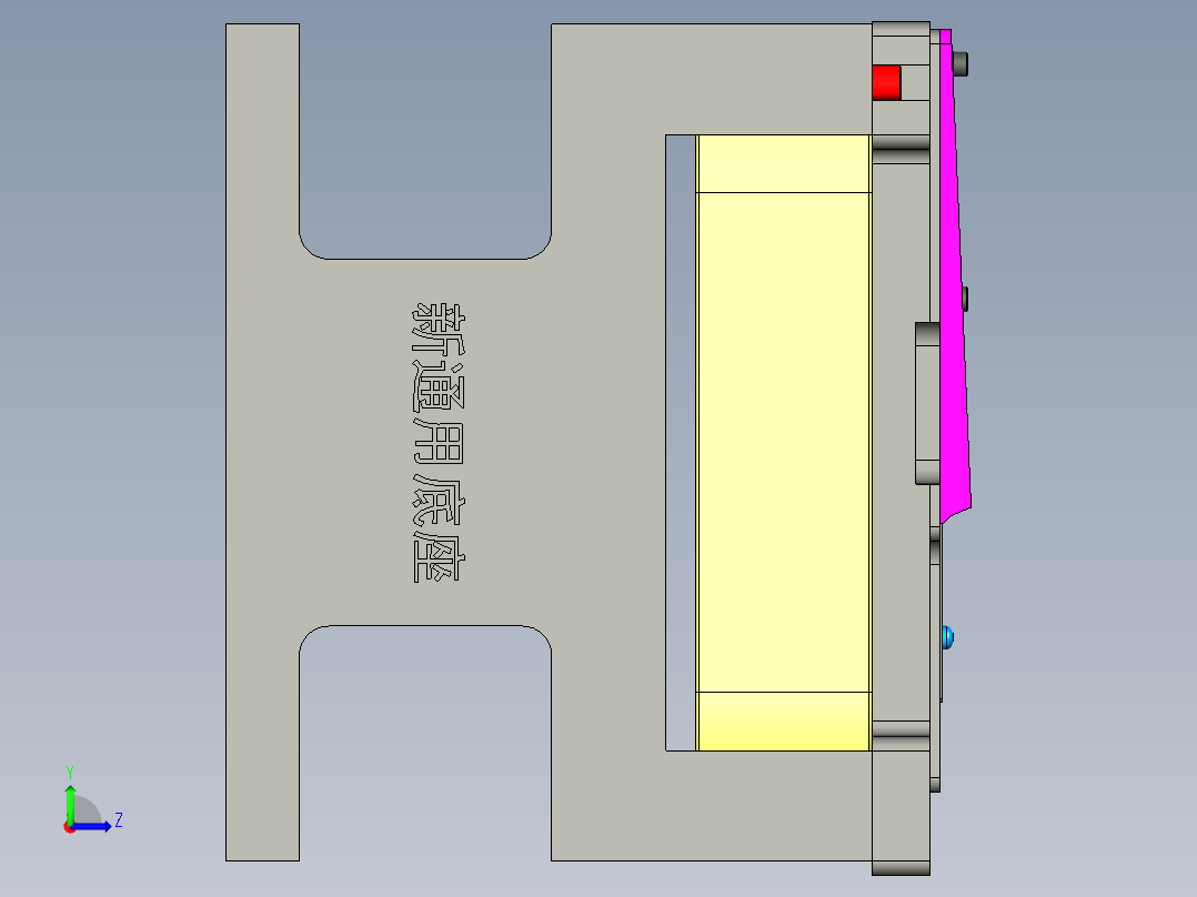 YX60-C笔记本CNC工装夹具三维模型-CNC3-铣内腔治具-200722左视图